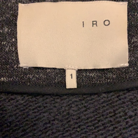 IRO Norma Charcoal Gray Moto Jacket - Picture 7 of 8